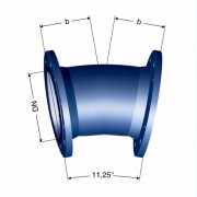 Отвод фланцевый 11° (FFK 11°)